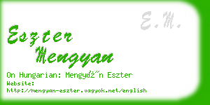 eszter mengyan business card